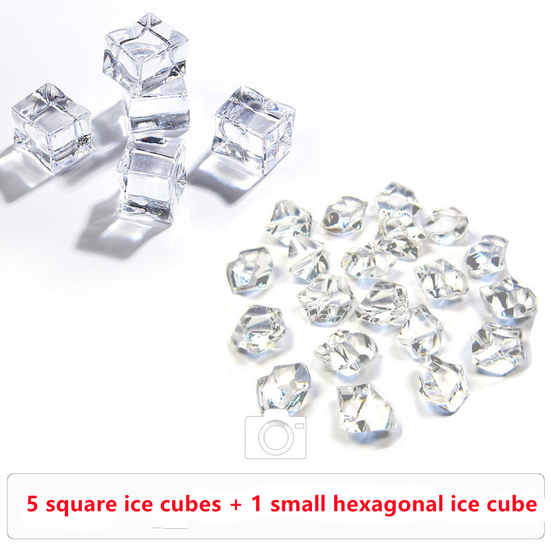 Photography Props Acrylic Simulation Ice Cube Drinks and Beverages Product Photo Decoration for The Photo Studio BUY 5 Free 2: 05