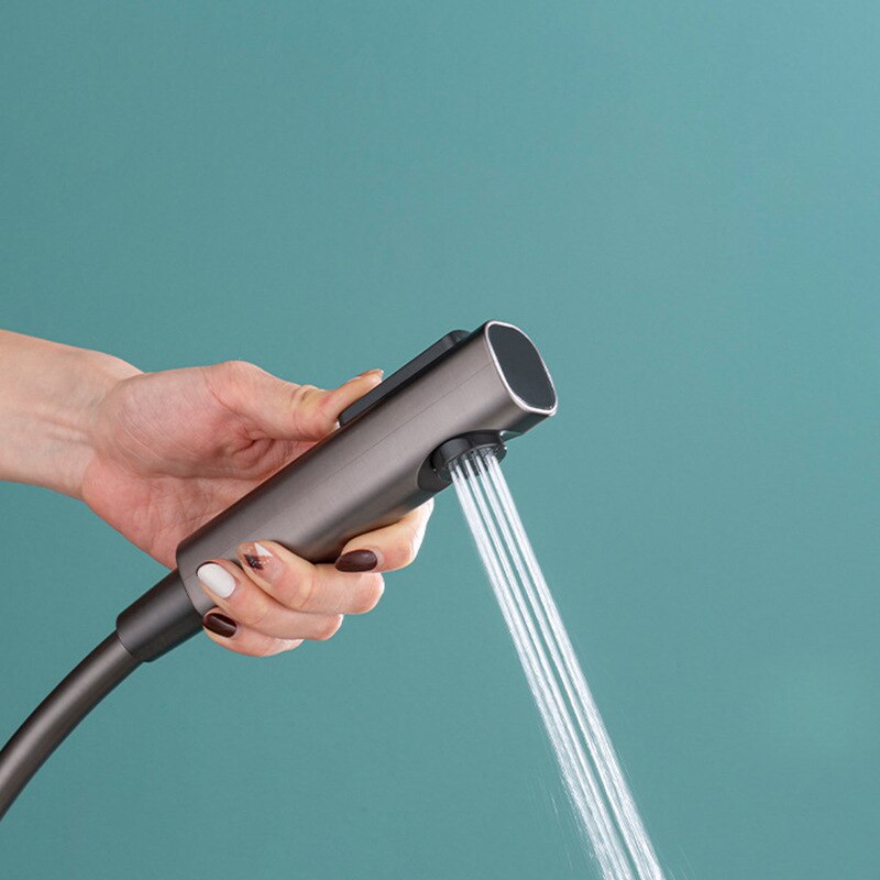 1Pc Abs Bidet Een Klik Water Stop Hoge Druk Wc Metgezel Flush Met Spray Vrouw Sproeierkop Body cleaner