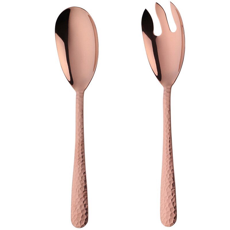 LBER-Juego de tenedor cuchara para servir ensalada grande, cucharas mezcladas, olla , herramienta de papilla, restaurante público, utensilios de cocina con utensilio de Buffet