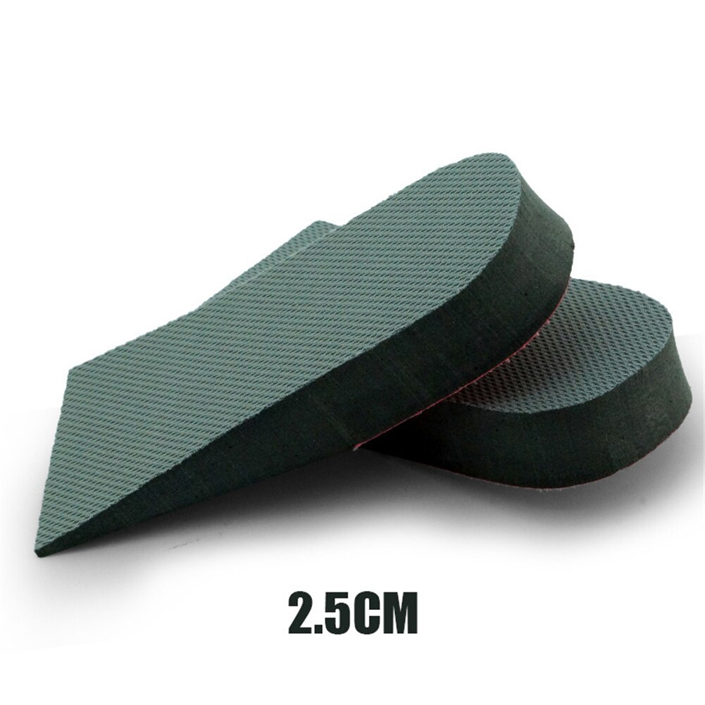 1 par sko sulor andas halv innersula höja hälen infoga sportskor pad kudde unisex 2.5cm höjd öka innersulor