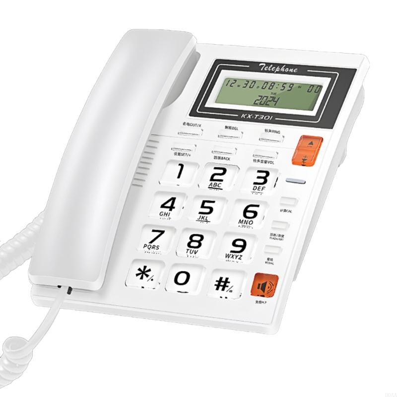 Fastnettelefon bordtelefon fastnettelefon opkaldstelefon reception hjemmekontor med opkaldsdisplay telefon: Hvid