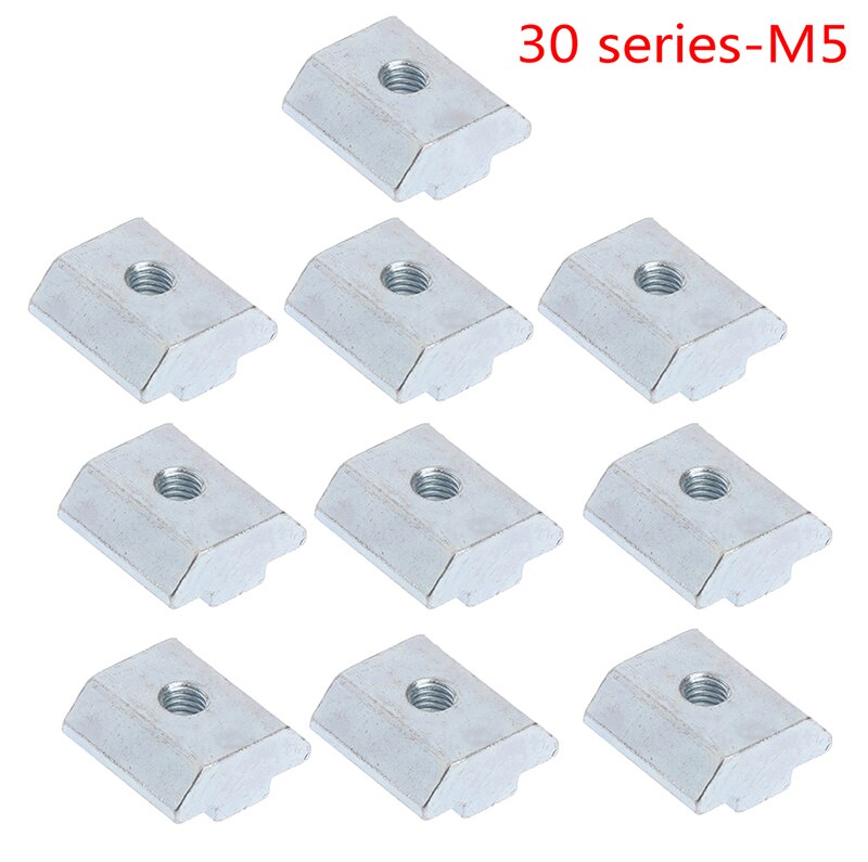 10Pcs T Sliding Hamer Moer Blok Vierkante Moeren M4/M5/M6 Moer 20/30/40/45 serie: E