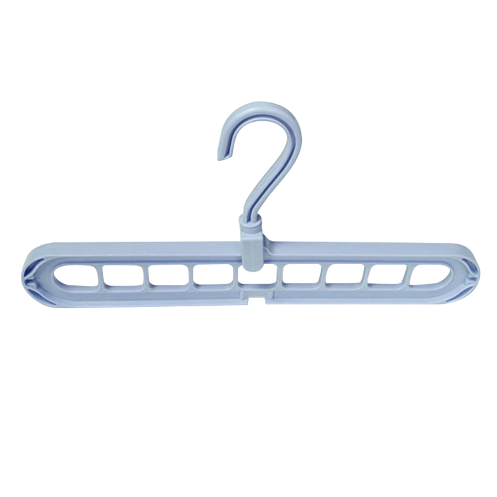 Soporte de múltiples puertos círculo percha de ropa giratoria antideslizante percha plegable colgante portátil para el hogar húmedo seco Almacenamiento de ropa Hange: Azul