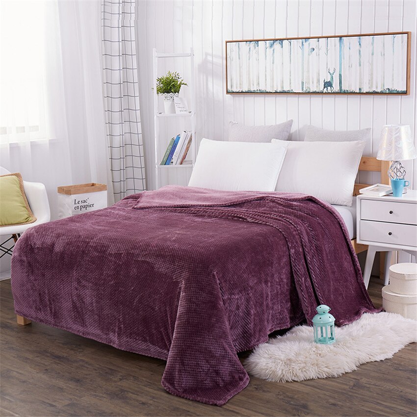 Weiche Warme Korallen Vlies Decke Winter Blatt Bettdecke Sofa Plaid Werfen Licht Dünne Mechanische Waschen Flanell Decken