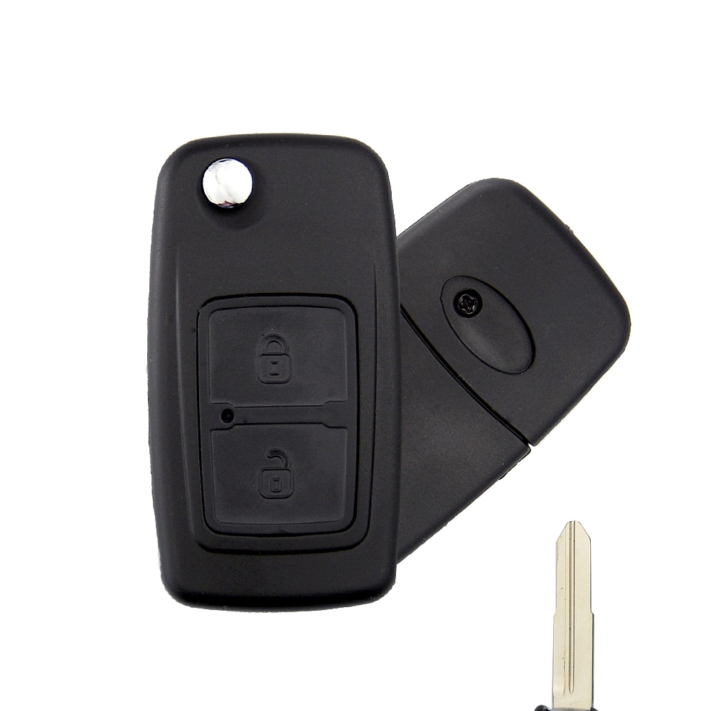 OkeyTech 2 Buttons For Chery A5 Fulwin Tiggo E5 A1 Cowin Car Key Case Remote Key Shell Fob Blank Key Folding Flip Uncut Blade