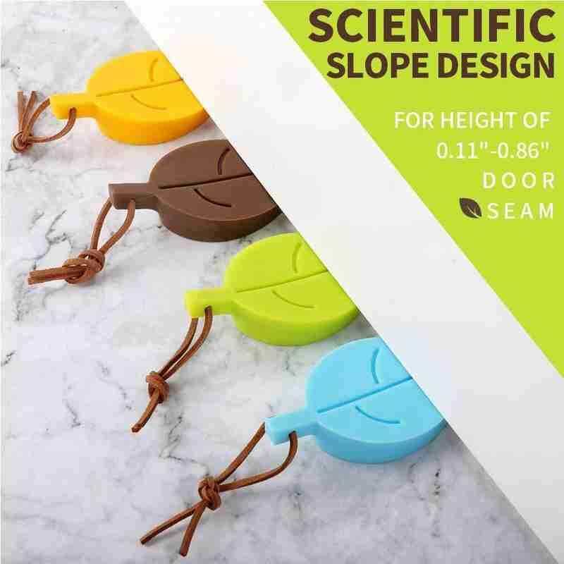 Leaves Silicone Rubber Door Stop Stoppers Door Block Children Anti-Folder Hand Security Door Card Hanging Door Stop