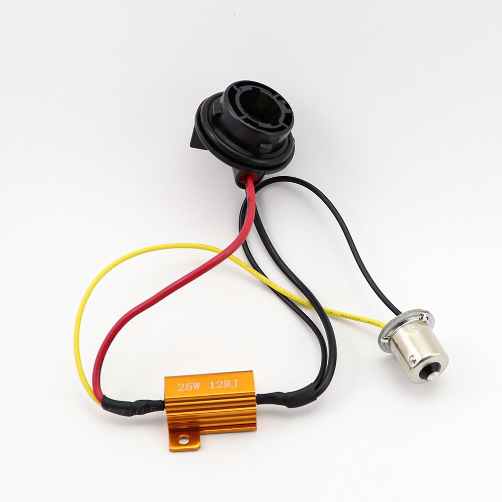 Auto Bulb Socket 1156 BA15S BAU15S P21w Led Canbus Py21w Car Canceller Decoder Led Load Resistor 12V 25W No Flickering Decoder