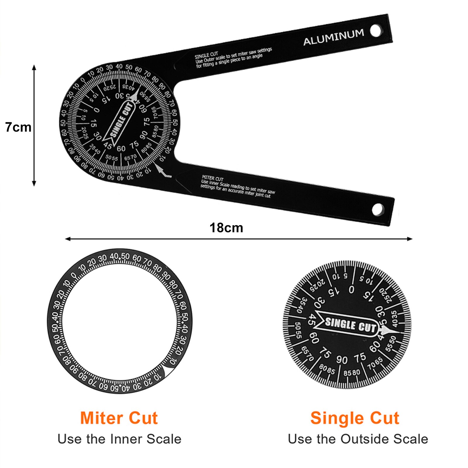 Miter Saw Protractor Angle Finder Woodworkers Edge Ruler Crown Molding Tools Corrosion Resistance Miter Saw Protractor