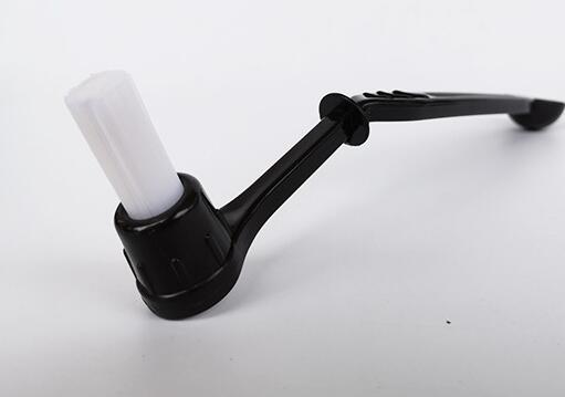 12 Stuks 2 In 1 Koffiezetapparaat Borstel Nylon Espresso Koffiemolen Borstels Koffielepel Machine Groep Hoofd Keuken Gereedschap: black head