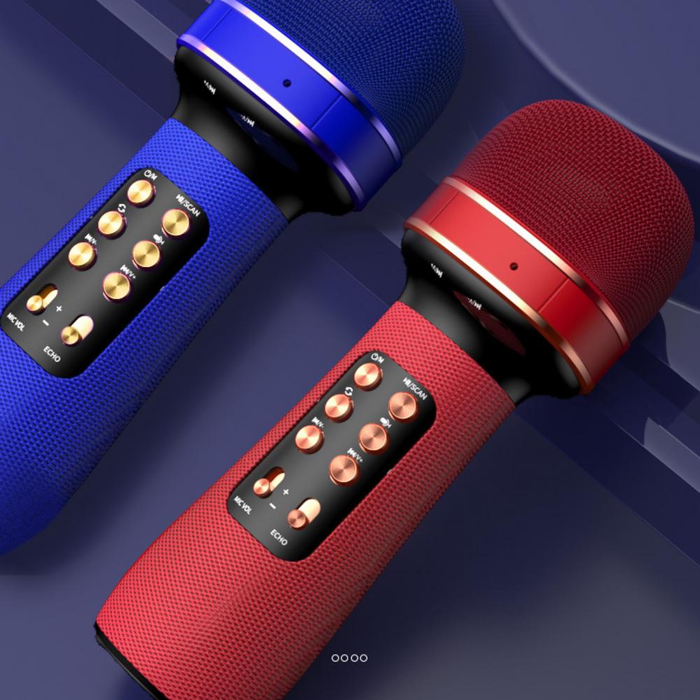 WS-898 Original Bluetooth-compatible Handheld Microphone Karaoke Speaker Party Music Mic for IOS Android Smart TV