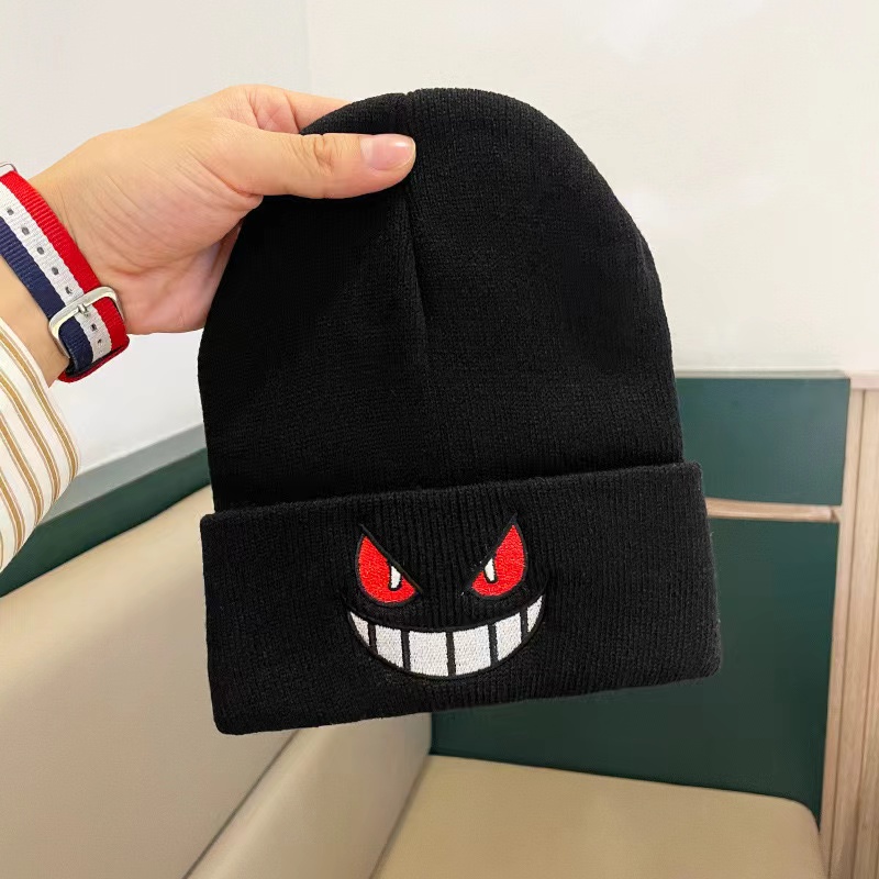 Tegneserie broderede huer populær amerikansk anime tegneserie broderet strikket efterår vinter varm hue uldhue gengar huer