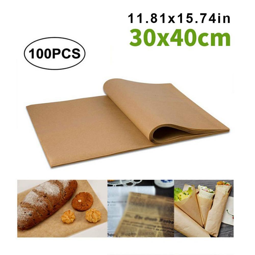 30*40Cm Baking Food Oil Paper Baking Barbecue Paper Kraft Paper Food Packaging Paper Kraft Paper Butcher Rolls