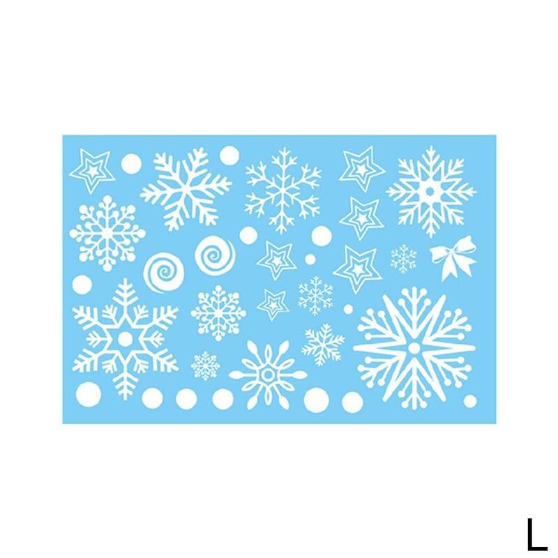 Kerststickers muurstickers statische stickers raamstickers kerstman eland vitrinekast: Ik