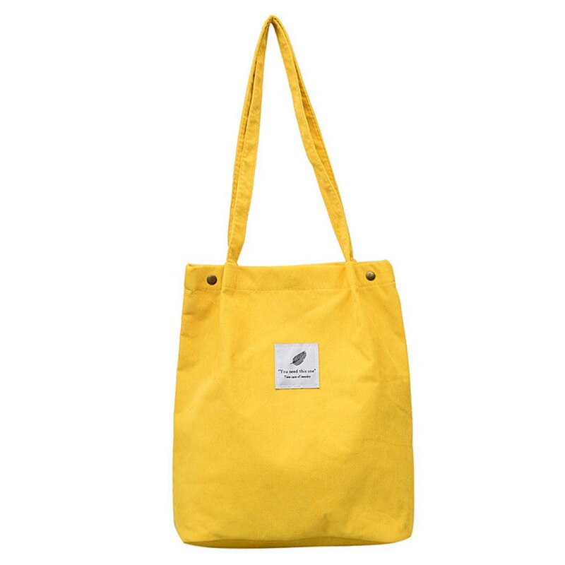 Sac à bandoulière en toile souple pour femmes, fourre-tout de grande capacité, sac de Shopping rétro à loquet pour dames: yellow 3