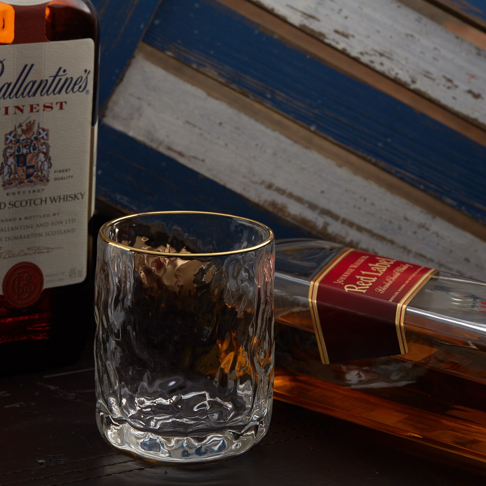 Old Fashioned Glasses, Whiskey Glasses Set of 4, 10 oz Rocks Lowball Bar Glasses For Scotch, Stemless Wine Glass