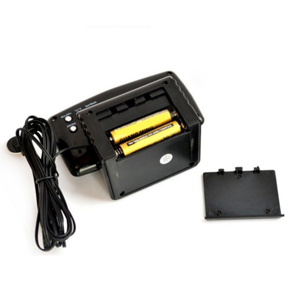 Auto Elektronische Uhr Temperatur Meter Auto Innen Und Außen Thermometer Dual Sensoren LCD Blau Hintergrundbeleuchtung