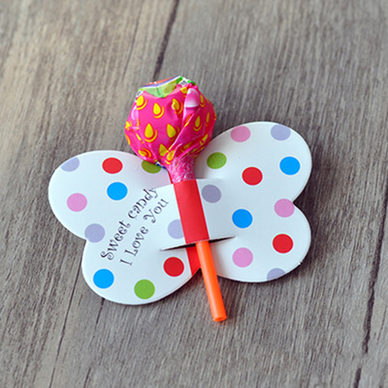 Cartes de décoration de sucettes de dessin animé mignon, 50 pièces, insectes abeilles coccinelle lapin, fournitures de fête d'anniversaire et de mariage, de bonbons pour enfants