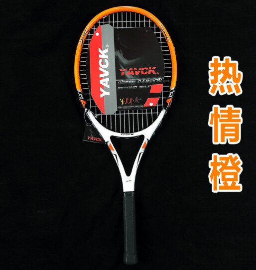 Tennis Racket Composiet Carbon Mannen En Vrouwen Beginner Sport Studenten Gebruik Racket Training Netto Racket: Oranje