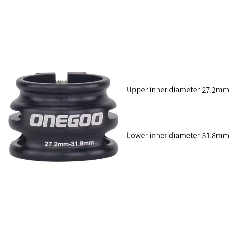 ONEGOO – collier de serrage de tige de selle de vélo en Fiber de carbone, Double couche réglable, en alliage d&#39;aluminium, 31.8/34.9mm, pour vtt: Black 27.2-31.8mm