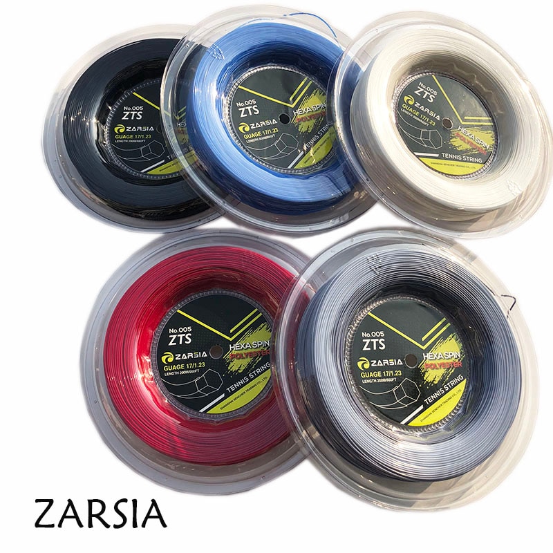 1 Reel 200M Echt Zarsia Hexagon Tennis String Reel Tennis String, Gemaakt In Taiwan, hex Spin Polyester Snaren