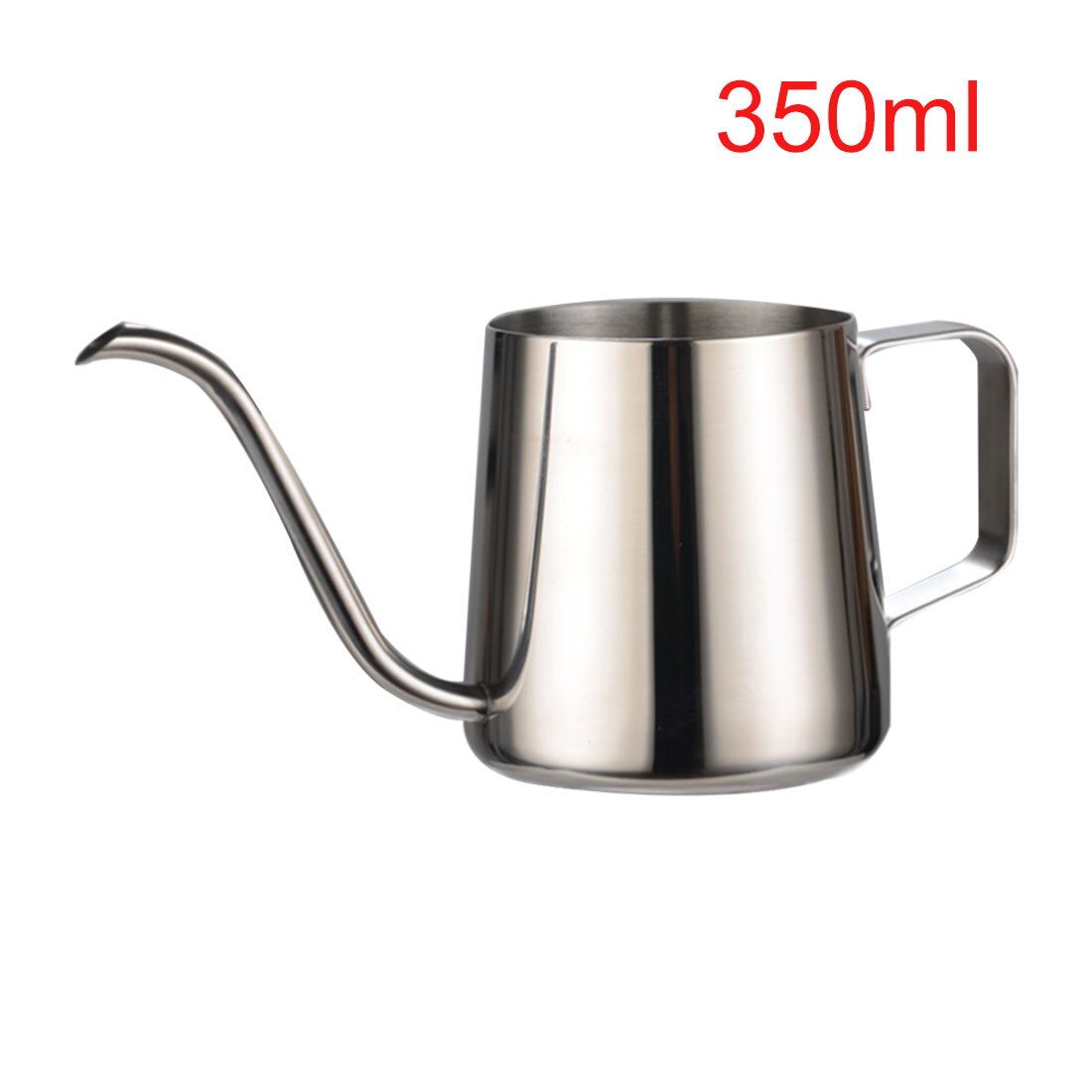 350/250ML Stainless Steel Hand Punch Pot Coffee Pot Drip Gooseneck Spout Long Mouth Kettle Teapot Coffee Pot Long Mouth: 350ml Sliver