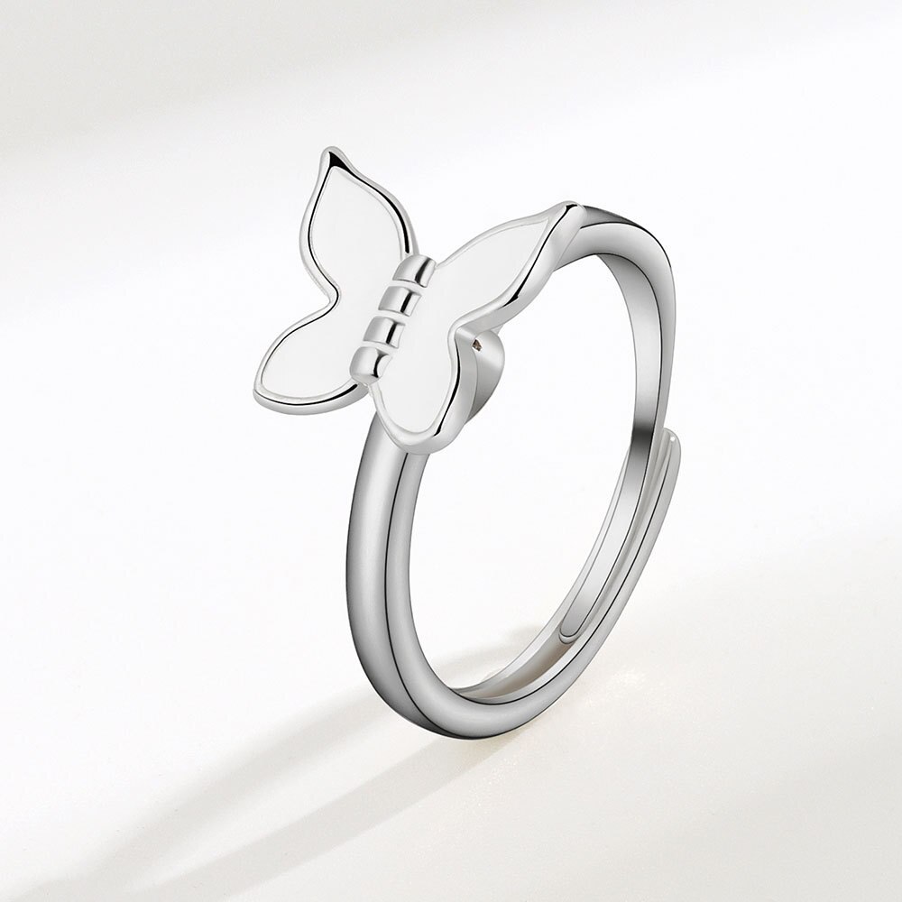 Vintage Vlinder Ringen Voor Vrouwen Draaien Fidget Spinner Ring Anti Stress Angst Ringen Vrouwelijke Sieraden Bague: 2