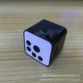 Mini Size Portable Anti-electromagnetic Interference Music Player MP3 Cube Shape Audio Player Support TF Card Speaker: Black