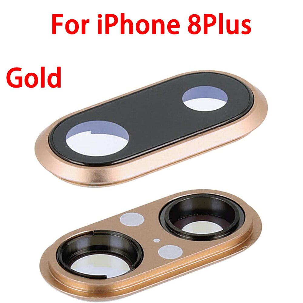 Tylna tylna osłona obiektywu szklana pokrywa z ramką część zamienna do iPhone 6 6s 6Plus 6splus 7 7Plus 8 8Plus: 8Plus Rose