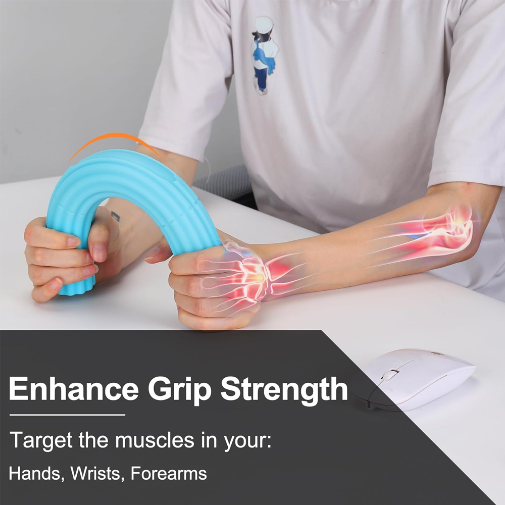 Flex Therapy Bar Strengthener, Tennis Elbow Physical Therapy Bar, Resistance Bar for Tendonitis, Wrist, Forearms Pain Relief