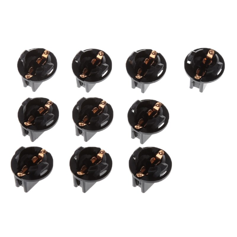 10Pcs T10 Car Light Socket Twist Lock Wedge Instrument Panel Light Bulb Base 270E