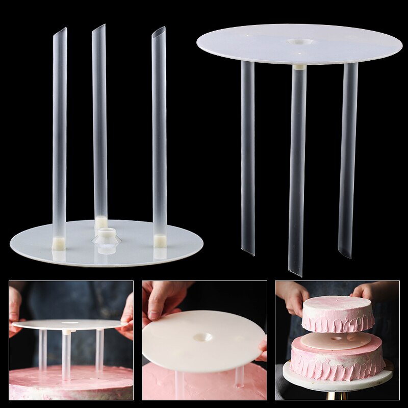 Marco de soporte de apilamiento de pastel multicapa soportes de pastel prácticos herramientas de decoración para hacer postres redondos