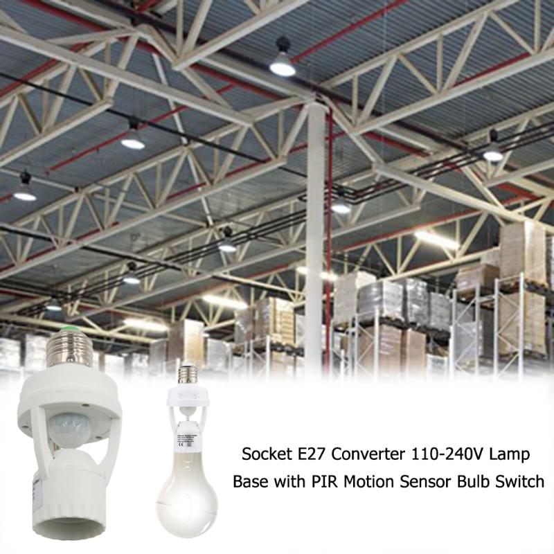 100-240V Socket E27 Converter With PIR Motion Sensor Ampoule LED E27 Lamp Base Intelligent Light Bulb Switch