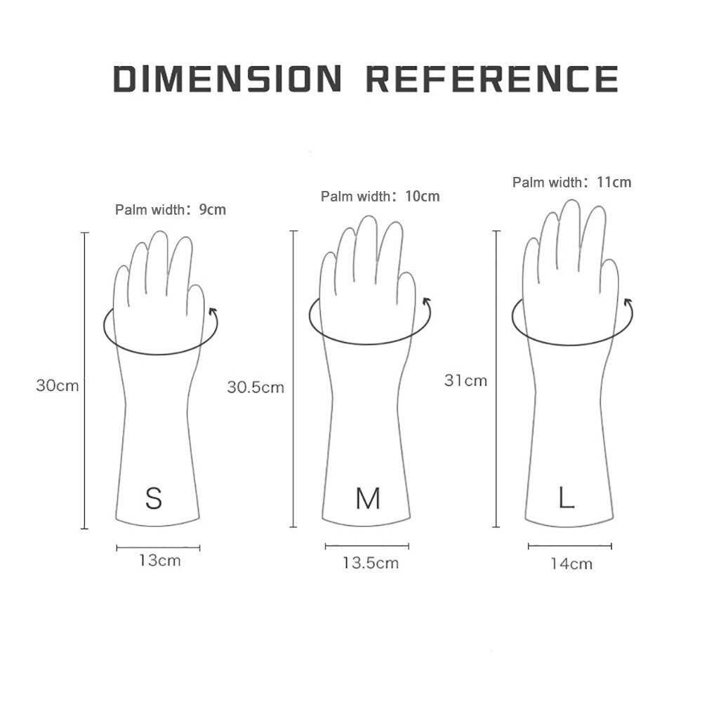 Silicone world 1 Pairs waterproof rubber latex dish washing gloves kitchen durable cleaning housework chores dishwashing tools