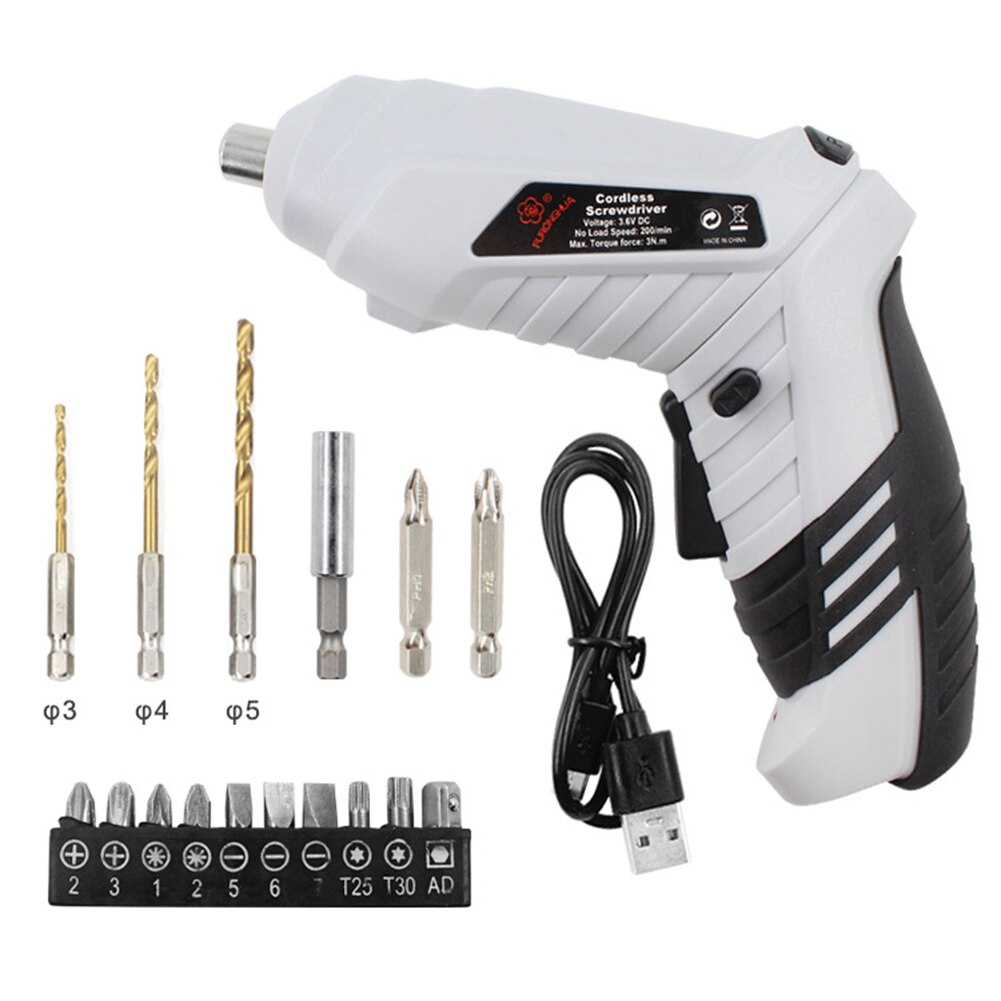 Multifunctional Drill Power Tools Accessaries 3.6V Cordless Electric Screwdriver Combination Twist Drill Rechargeable Drill