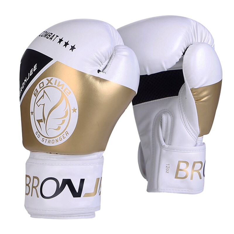 Gants de boxe en cuir synthétique, 6 8 10 12 14oz, pour entraînement au combat mma