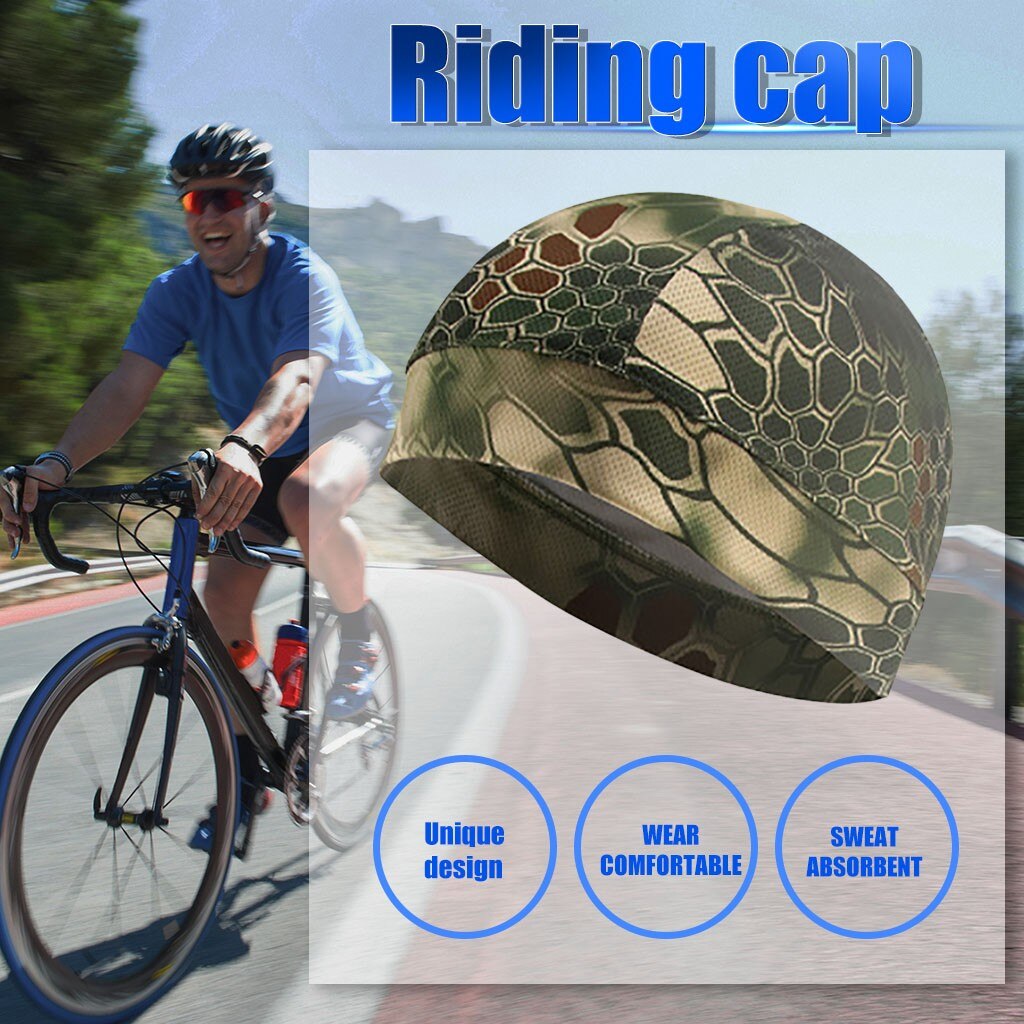 2121 Unisex Cycling Helmet Liner Skull Cap Spring Under Helmet Cap Men Women Running Beanie Hat Quick Dry Sport Caps#0814y30: B
