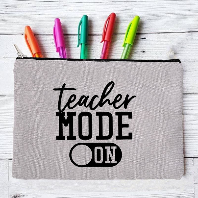Beste Leraar Potlood Pen Case School Pencilcase Briefpapier Leveringen Zak Reizen Toilettas Organizer Make Tassen Portemonnee Leraren
