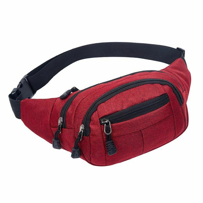 plus récent 3 fermetures à glissière voyage Bum sac Fanny Pack taille sac zippé Sports de plein air sac à bandoulière pochette: 6