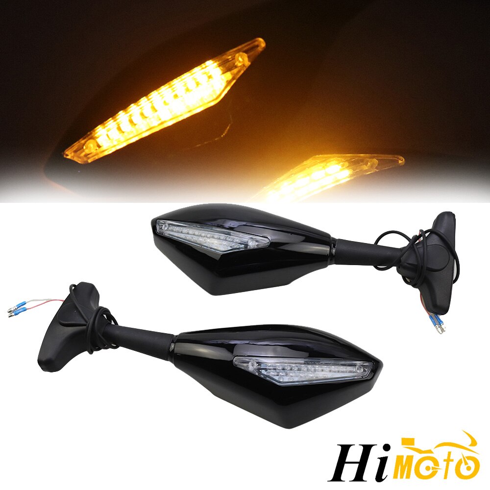 Universal 7/8" Black Motorcycle Side Mirrors – Pair For Honda Suzuki Kawasaki