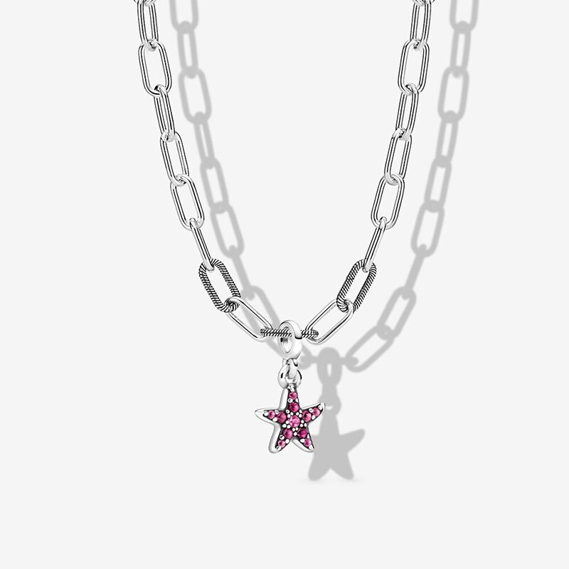 2022 925 Sterling Zilveren Ketting Voor Vrouwen Me Link Chain Kettingen Fit Originele Me Dangle Charm Kralen Mode sieraden