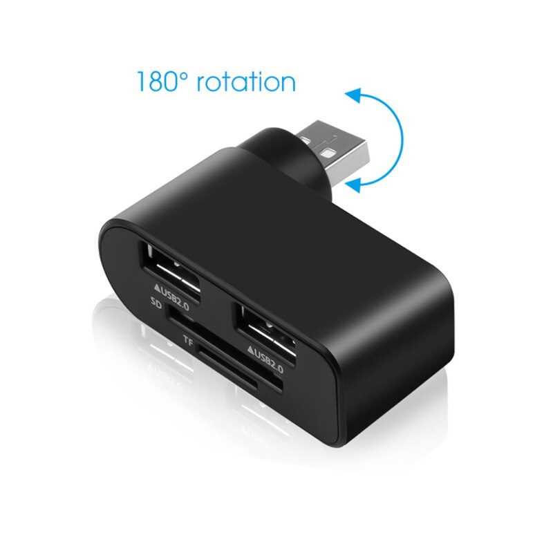 Usb 2,0 Naben 2 Hafen USB Energie Schnittstelle mit TF SD Kartenleser für NotebookComputer Laptop Zubehör USB Hub