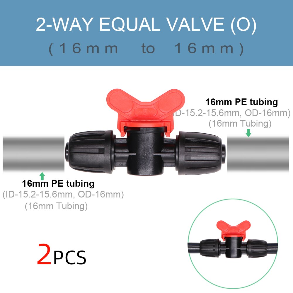 Hose Connector Adapter - 1/2" 3/4" Female Thread to 1/4" 3/8" 1/2" Barb - 2-Way 4-Ways Coupling Tap Tubing Joint: O-2PCS
