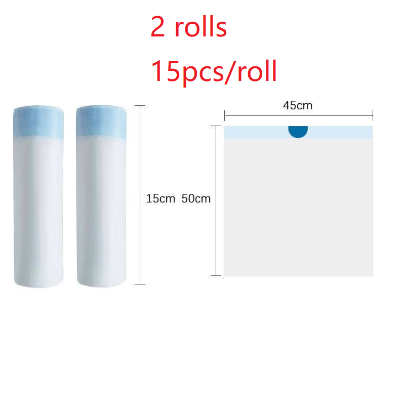 45 x 50cm geurende vuilniszakken met trekkoord - verdikte, grote, geurige vuilniszakken met handvatten, , 4 geuren (roos/lavendel/citroen/vanille): Wit