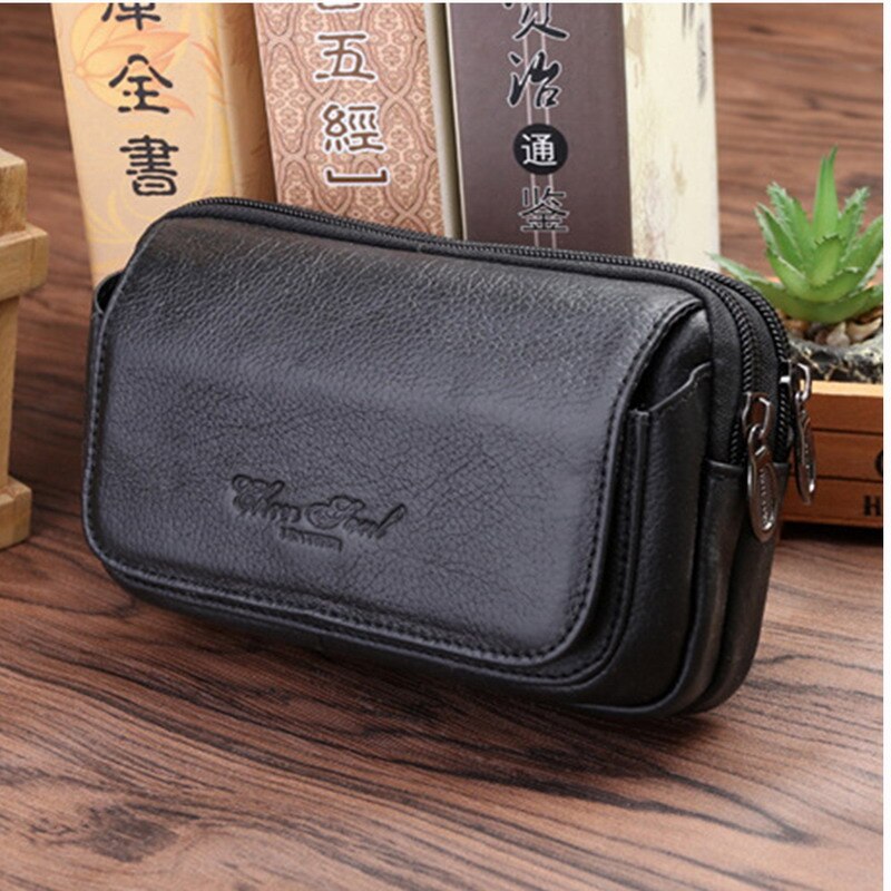 Para umideli F2 Funda de cuero cinturón gancho Loop Bolsito de cintura al aire libre funda de bolsa de teléfono para umideli A5 PRO Android Phone 6,3": Cross Black