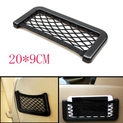 Small Medium Large Stick Glove Network Car Auto String Mesh Bag Storage Pouch For Mobile Phone Holder Cell Mount Air Vent Cradle