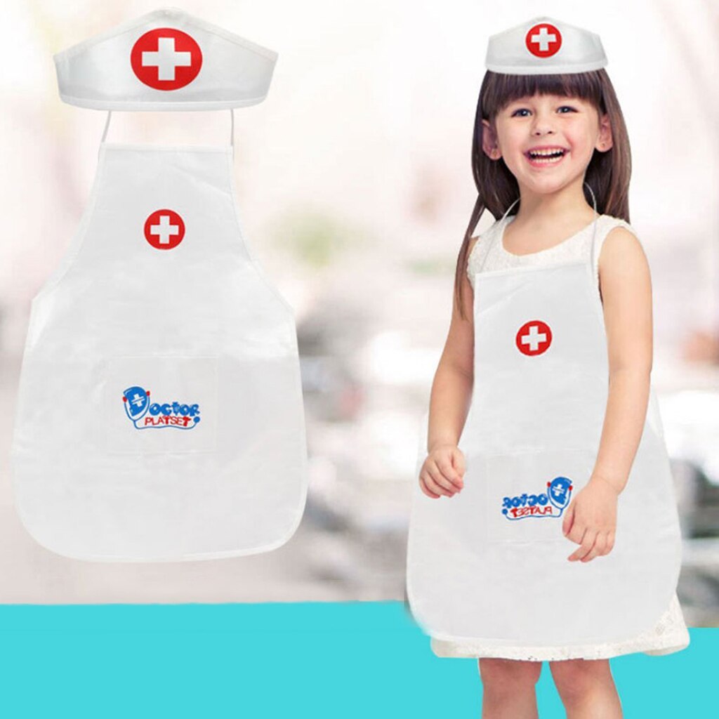 Abs plastic uniform kleding hoed kinderen doen alsof dokter rollenspel gereedschap accessoire leermiddelen