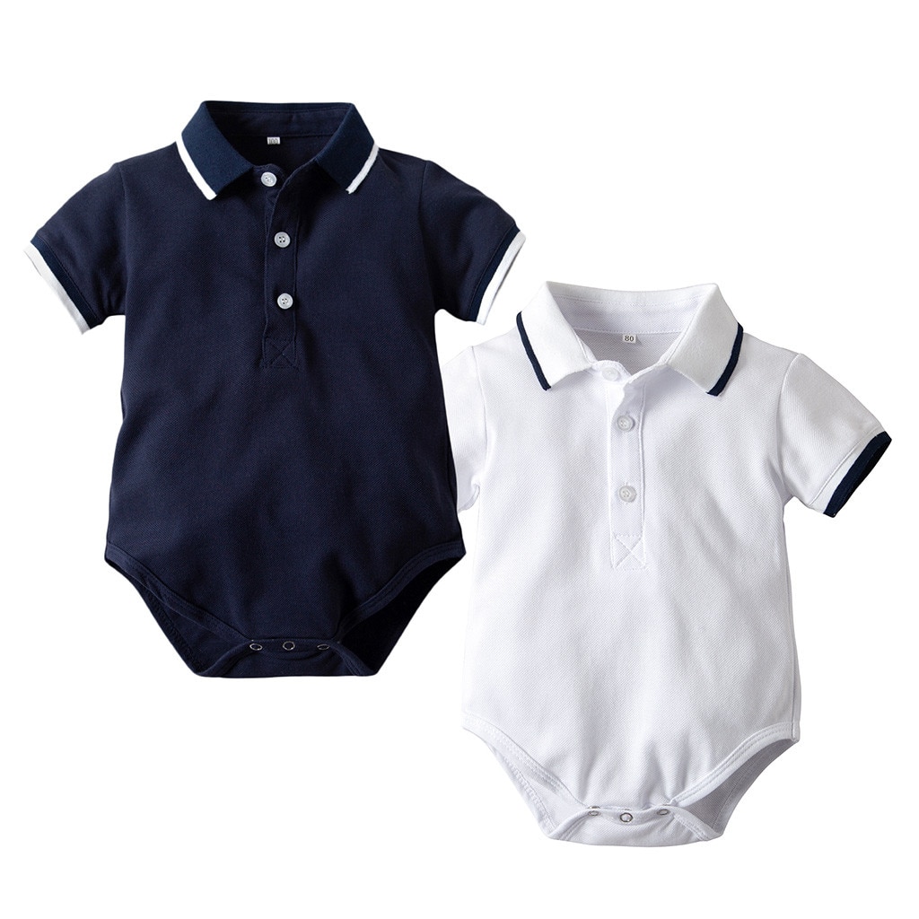 Gentleman Short Sleeve Letter Printed Bodysuit Romper Clothes Infant Baby Boys Stylish Energetic Cool Baby Designe Baby Clothes