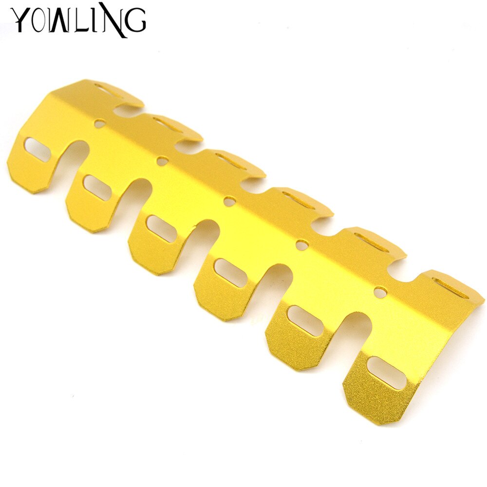 YOWLING Dirt Motorcycle Exhaust Muffler Pipe Leg Protector Heat Shield Cover For KTM 400 450 530 525 EXC 690 Enduro 625 SMC: 252mm gold