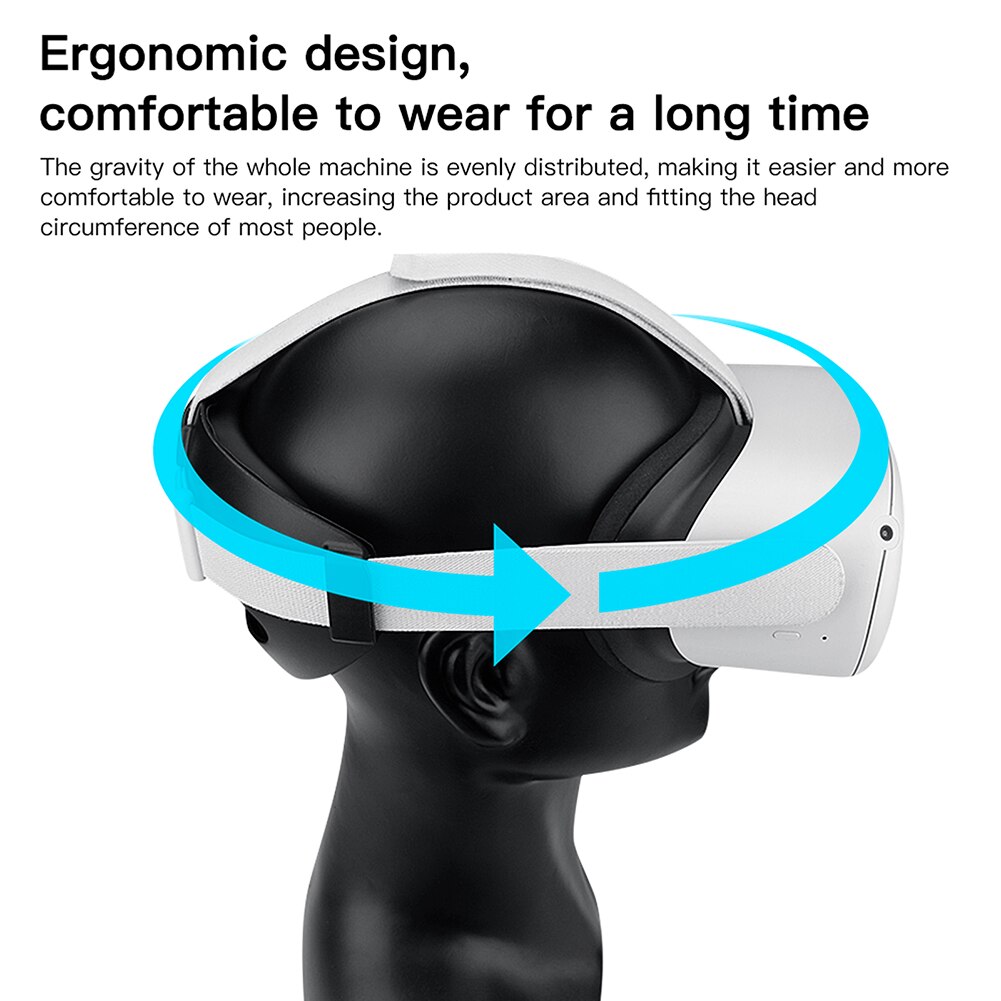Abnehmbares kopfbandpolster aus tpu für oculus quest 2 vr-headsets, druckentlastend, befestigungsrahmen-zubehör