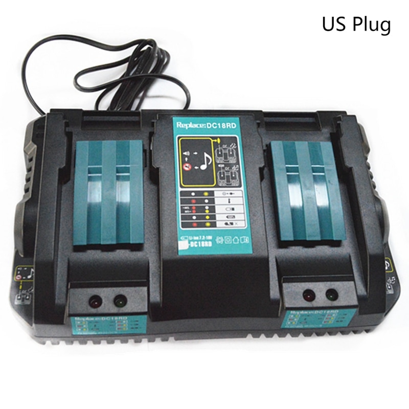 Kaksinkertainen akkulaturi makita 14.4v 18v bl1830 bl1430 dc18rc dc18ra eu pistokkeelle